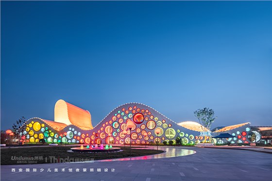 西安斑斕小鎮夜景