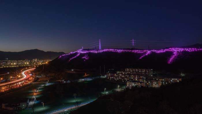 北京冬奧賽場(chǎng)周邊環(huán)境整治-廣寧村山體照明